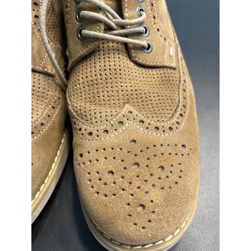 Johnston & Murphy Wingtip Dress Shoes Suede Brown Leather Lace Up Men’s 8M - Picture 14 of 16